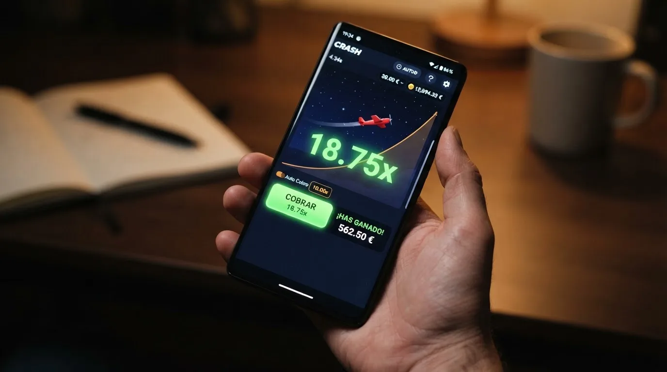Pantalla de Aviator en el momento exacto del retiro: el multiplicador fj ado, el importe de la gananca y el botón de auto-cashout señalado