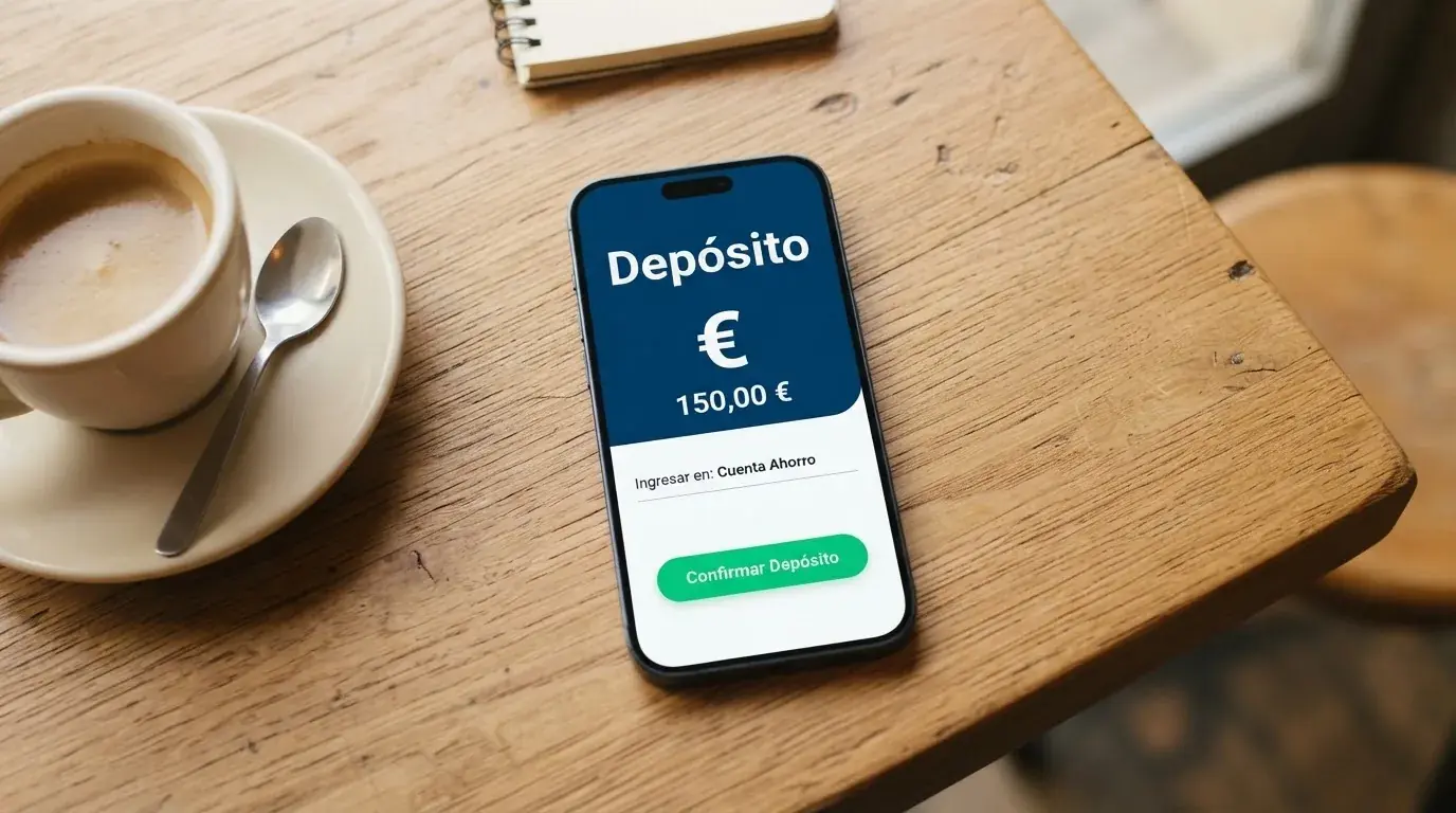 Tres teléfonos móviles alineados mostrando las interfaces de Bizum, Apple Pay y Google Pay durante un depósito en un casino online, con el símbolo del dominio .es visible en la pantalla